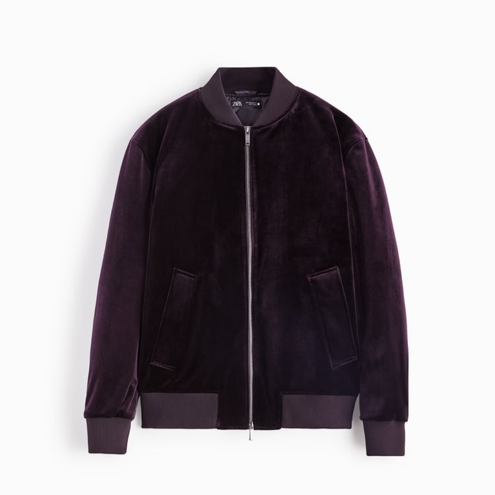 ZARA Velvet Bomber Jacket
